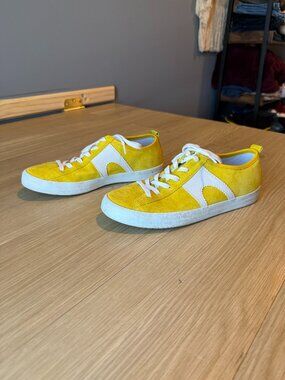 Camper Imar Copa Yellow Suede Euro Sneakers 40